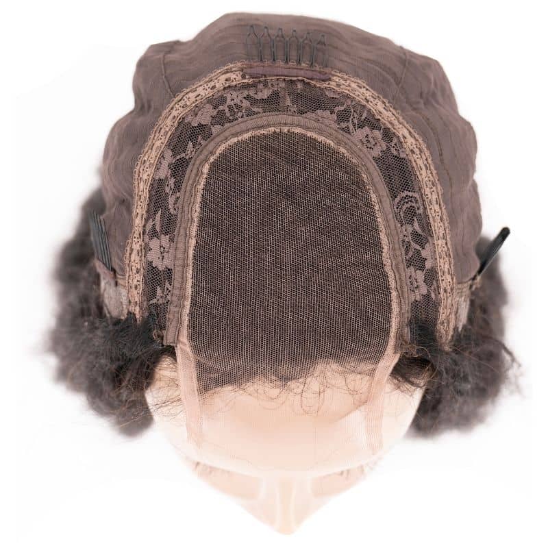 Kinky Straight 4x4 Transparent Closure Wig